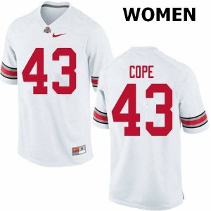 NCAA Ohio State Buckeyes Women's #43 Robert Cope White Nike Football College Jersey NLP7545TW